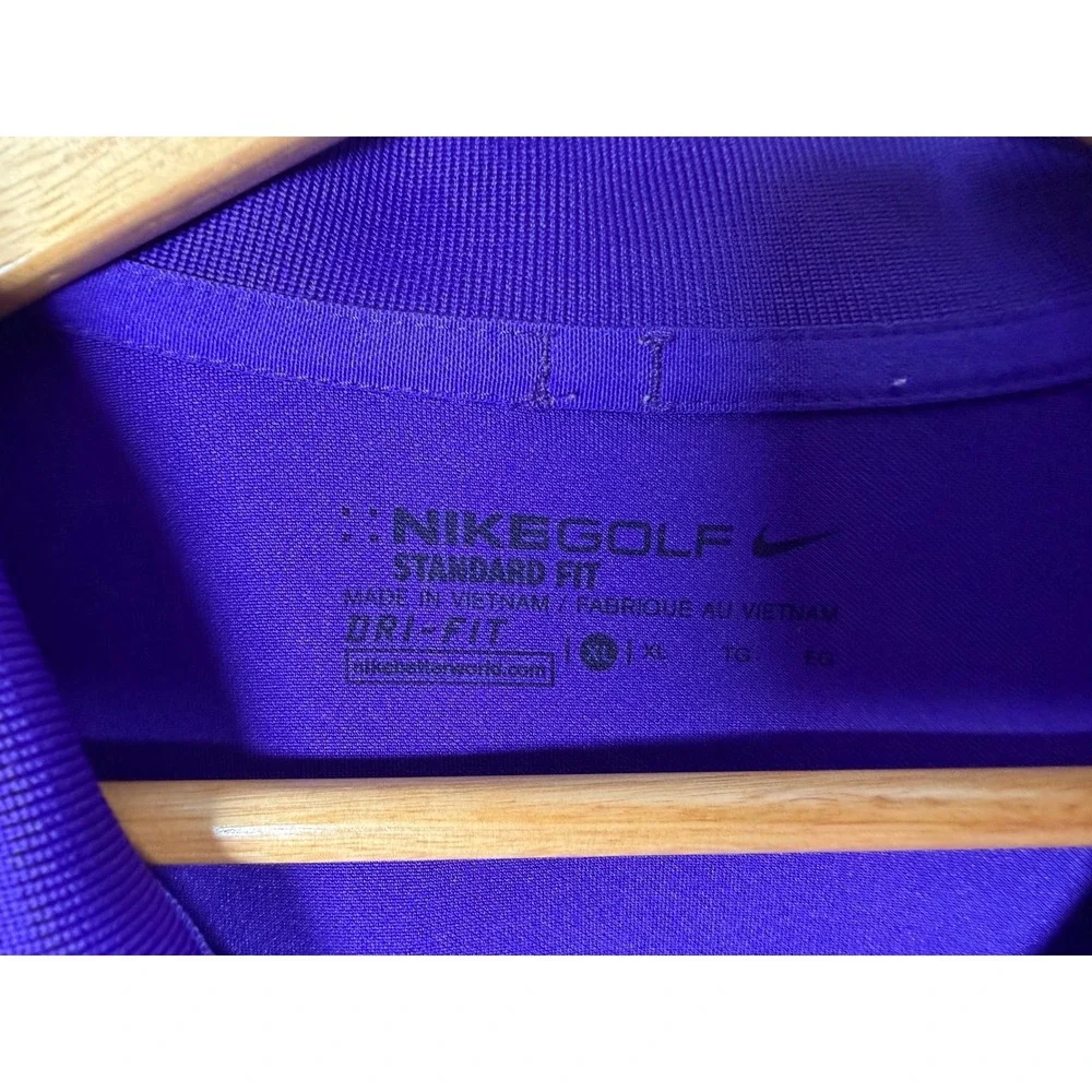 Nike Golf Clemson Tigers Mens XL Purple Dri-FIT Short Sleeve Polo Shirt